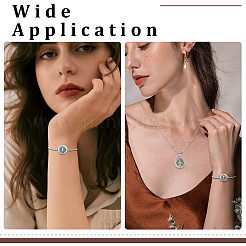 1Pc Stainless Steel Hollow Flat Round with Tree of Life Diffuser Locket Pendant Necklaces & 1Pc Slider Bracelets Sets&nbsp;SJEW-PH0001-27