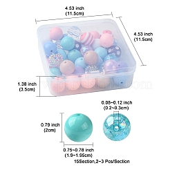 DIY Round Acrylic & Resin Jewelry Making Findings Kits&nbsp;DIY-FS0007-63
