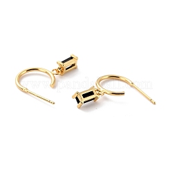 Rectangle Cubic Zirconia Drop Earrings for Her&nbsp;EJEW-C002-18G-RS