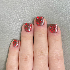 2Sheets 2 Colors Heart Pattern PVC Nail Art Stickers&nbsp;MRMJ-LP0002-06