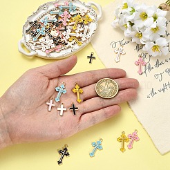 80Pcs 8 Colors Alloy Enamel Pendants&nbsp;ENAM-YW0008-34