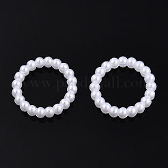 ABS Plastic Imitation Pearl Linking Rings&nbsp;OACR-T015-06B-01
