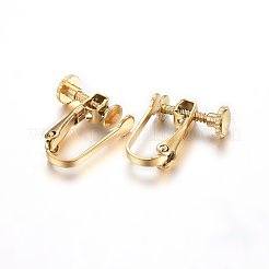 Ion Plating(IP) 304 Stainless Steel Clip-on Earring Findings&nbsp;STAS-H467-04G