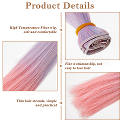 6Pcs 6 Colors High Temperature Fiber Doll Wig Hair&nbsp;AJEW-DC0002-09
