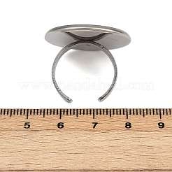 304 Stainless Steel Cuff Ring Components&nbsp;STAS-D372-07P-09