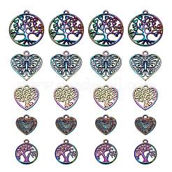20Pcs 5 Style Alloy Pendants&nbsp;FIND-LS0001-25MC