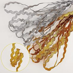 2 Strands 2 Colors Polyester Wave Bending Fringe Trim&nbsp;OCOR-GF0002-42