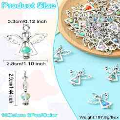 60Pcs 10 Colors Acrylic Pendants&nbsp;PALLOY-CJ00098