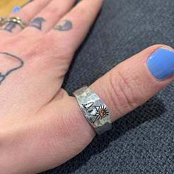 Alloy with Rhinestone Cuff Rings&nbsp;FS-WG5DC0C-01