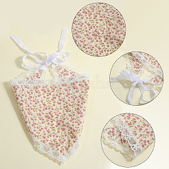Flower Decor Lace Triangle Bandanas&nbsp;OHAR-WH20005-08B