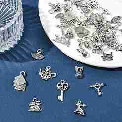 40Pcs 10 Styles Tibetan Style Zinc Alloy Bunny Pendants&nbsp;TIBEP-FS0001-48