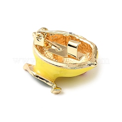Golden Alloy Enamel Brooch&nbsp;LS-JEWB-K018-32D-G