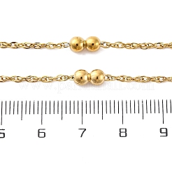 304 Stainless Steel Double Round Rope Chain Necklaces&nbsp;NJEW-C073-06G