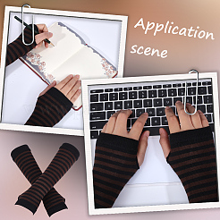 4 Pairs Acrylic Fiber Yarn Knitting Fingerless Gloves&nbsp;AJEW-DJ0001-58D