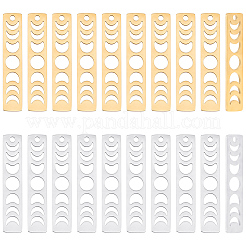 20Pcs 2 Colors 304 Stainless Steel Pendants&nbsp;STAS-WR0001-50