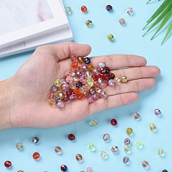 Electroplate & Transparent Czech Glass Beads&nbsp;GLAA-O018-24
