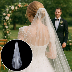 Polyester Mesh Bridal Veils&nbsp;AJEW-WH0709-052