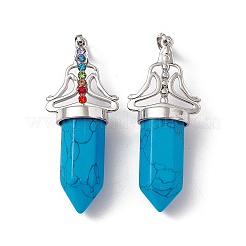 Synthetic Turquoise Big Pointed Pendants&nbsp;G-I342-01P-03