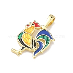 Brass Enamel Pendants&nbsp;KK-B170-09G