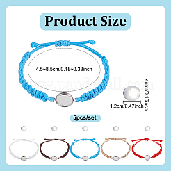 5Pcs Waxed Polyester Cord Bracelets Making&nbsp;BJEW-UN00025