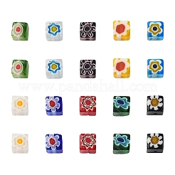65Pcs Handmade Millefiori Glass Beads&nbsp;LK-YW0001-03