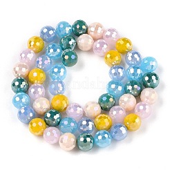 Electroplate Glass Bead Strands&nbsp;GLAA-Z006-01F