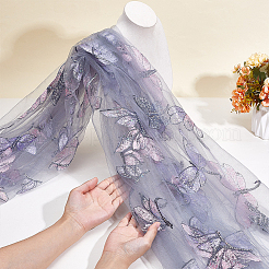3 Yards Butterfly Pattern Polyester Lace Fabric&nbsp;DIY-ME0002-37