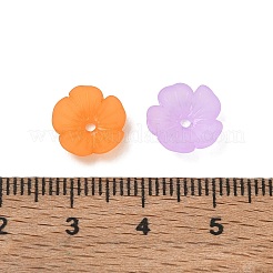 5-Petal Transparent Acrylic Bead Caps&nbsp;FACR-T001-11A
