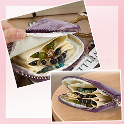 Velvet Jewelry Storage Zipper Pouches&nbsp;ABAG-PA0001-02A