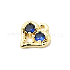 Brass Micro Pave Cubic Zirconia Pendants&nbsp;KK-L258-11G-01