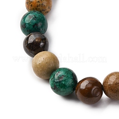 12 Constellations Natural Tiger Eye & Picture Jasper & Agate & Black Onyx Round Beaded Stretch Bracelets for Men Women&nbsp;WGB9E7C-01