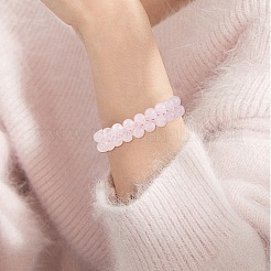 Natural  Rose Quartz Braided Bead Bracelet&nbsp;BJEW-SW00001-08