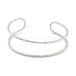 Non-Tarnish Hollowed 304 Stainless Steel Cuff Bangles&nbsp;BJEW-P331-07P