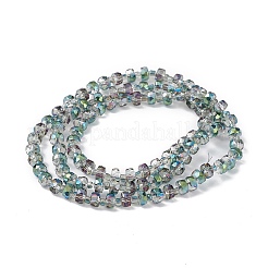 Transparent Electroplate Glass Beads Strands&nbsp;EGLA-F153-HP01