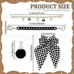 4Pcs Aluminium Bag Extender Chains & Pendant Decoration&nbsp;HJEW-FG00044