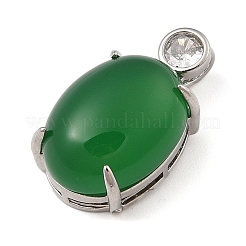 Dyed Natural Green Chalcedony Pendants&nbsp;G-S001-04P