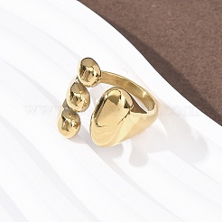 304 Stainless Steel Cuff Rings&nbsp;RJEW-P177-01E-G