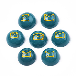 Opaque Resin Enamel Cabochons&nbsp;CRES-N031-019