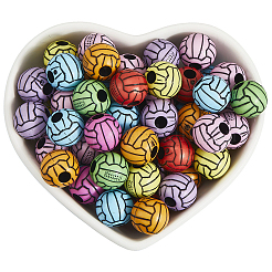 200Pcs Opaque Acrylic Beads&nbsp;OACR-SP0001-63