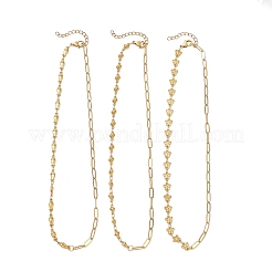 304 Stainless Steel Fish Shell Shape Butterfly Link Mixed Chain Necklaces for Women&nbsp;NJEW-JN05991