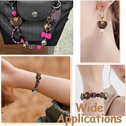 35Pcs 7 Styles Leopard Print Opaque Acrylic Beads&nbsp;FIND-YW0011-31