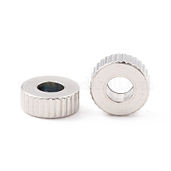 Non-Tarnish 201 Stainless Steel Corrugated Beads&nbsp;STAS-A057-02D-P