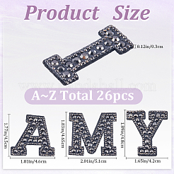 Alphabet Resin Rhinestone Patches&nbsp;DIY-GF0009-18B