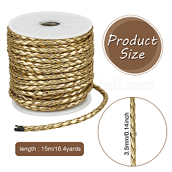 15M 4-Ply Braided PU Leather Cord&nbsp;OCOR-WH0101-65