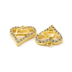 Brass Micro Pave Clear Cubic Zirconia Charms&nbsp;KK-E068-VF188