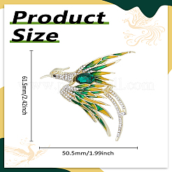 1Pc Phoenix Rhinestone Lapel Pin&nbsp;JEWB-LP0010-24A