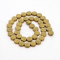 Electroplate Non-magnetic Synthetic Hematite Beads Strands&nbsp;G-J286-16