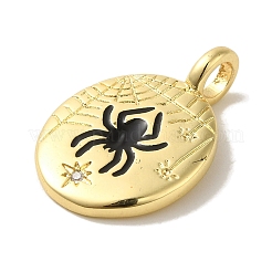 Brass Micro Pave Cubic Zirconia Pendants&nbsp;KK-Z042-23G-01