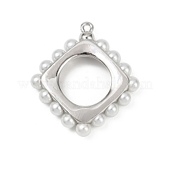 Brass Plastic Pearl Pendants&nbsp;KK-M322-52P