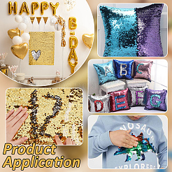 PET Double-sided Flip Sequin Fabric&nbsp;DIY-WH0888-037C